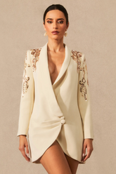 Kallie Sequin Embellished Blazer Mini Dress | Dress In Beauty